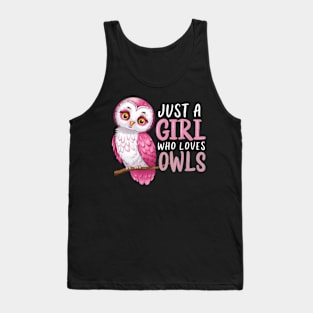 Just A Girl Who Loves Owls Tank Top